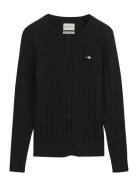 Stretch Cotton Cable Cardigan Patterned GANT