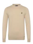 Cotton Merino Crew Neck Jumper Beige Lyle & Scott