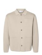 Slmmike Light Polo Cardigan Noos Cream Selected