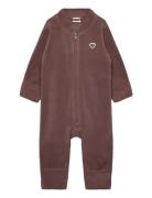Hmlmini Fleece Zip Suit Bee Brown Hummel
