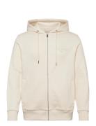 Reg Tonal Shield Full Zip Hoodie Cream GANT