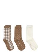 Dot And Gingham Check Socks 3-Pack Patterned GANT