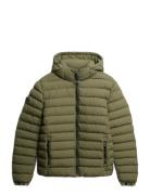 Hooded Fuji Padded Jacket Khaki Superdry
