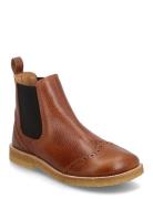Booties - Flat - With Elastic Brown ANGULUS