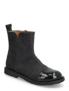 Booties - Flat - With Zipper Black ANGULUS