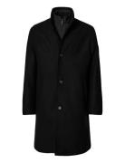 Slmrainar Wool Blend Coat Noos Black Selected