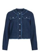 Vioaklynn O-Neck L/S Denim Jacket Navy Vila