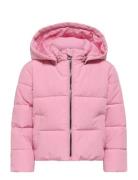 Kmgdolly Short Puffer Jacket Otw Pink Kids Only