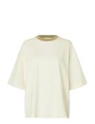 Slfcolwoman 2/4 Over D Contrast Tee Cream Selected