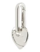 Charm Rough Heart Pendant Silver Pilgrim