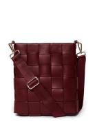 Shoulder Bag Braided Strap Burgundy Ceannis