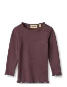 Rib T-Shirt L/S Reese Purple Wheat