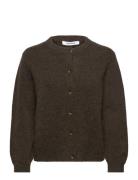 Srallison O-Neck Cardigan Knit Brown Soft Rebels