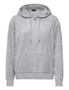 Halan Over D Zip Thru Hoodie Grey Juicy Couture