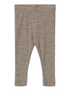 Wool Silk Leggings Agi Khaki Wheat