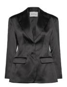 Ella Tailored Peplum Blazer Black Malina