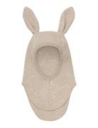 Balaclava Ears Wool Fleece Beige Huttelihut