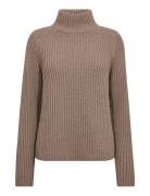Mmthyra Highneck Knit Brown MOS MOSH