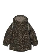 Winter Jacket Waist Aop Brown Mikk-line