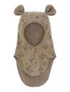 Balaclava Ears Wool Fleece Beige Huttelihut