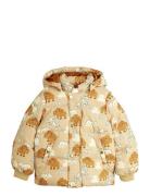 Mammoths Aop Hooded Puffer Beige Mini Rodini