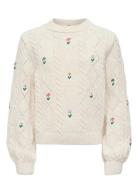 Kogflower L/S O-Neck Knt Cream Kids Only