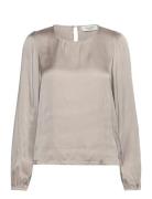 Rwmessina Ls Regular Blouse Grey Rosemunde