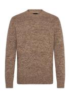 Multi Marl Crew Neck Jumper Beige Lyle & Scott