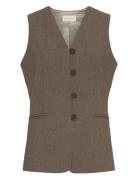 Mschrosina Michelle Waistcoat Brown MSCH Copenhagen