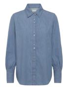 Balloon Sleeve Shirt Blue Lee Jeans