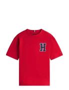 Varsity Front Back Print Tee Ss Red Tommy Hilfiger