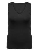 Cartime Life 2-Way V-Neck Tank Top Jrs Black ONLY Carmakoma