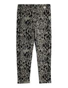 Leopard Aop Brushed Jersey Leggings Grey Mini Rodini