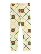 Bear Check Aop Leggings Cream Mini Rodini