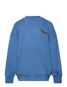 Dog Emb Sweatshirt Blue Mini Rodini