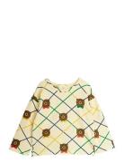 Bear Check Aop Ls Tee Cream Mini Rodini