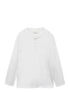 Long Sleeve Cotton T-Shirt White Mango