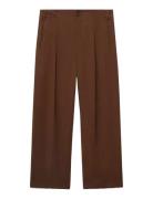 Straight-Fit Pleated Trousers Brown Mango