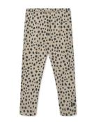 Marien Printed Rib Leggings Beige Liewood