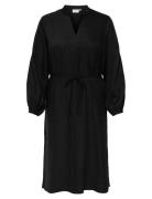 Carbay Ls V-Neck Blk Dress Wvn Bf Black ONLY Carmakoma