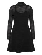 Knitted Flared Mini Dress Black ROTATE Birger Christensen