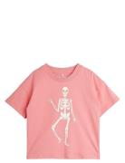 Skeleton Sp Ss Tee Pink Mini Rodini
