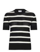 Striped Mesh Tee Black Filippa K