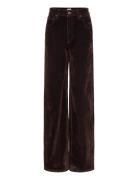 Turid Flocked Denim Jeans Brown Twist & Tango