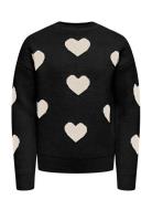 Kognaja L/S Flower Pullover Knt Black Kids Only