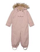 Matwisti Fleece Lined Snowsuit Fake Fur. Grs Pink MINI A TURE