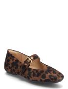 Delicato Leopard Suede Mary Janes Brown FitFlop