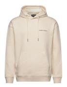 Script Brushback Pullover Hoodie Cream Lyle & Scott