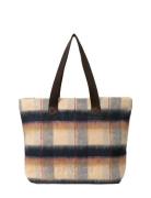 Day Woolen Check Bag Navy DAY ET