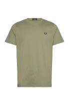 Crew Neck T-Shirt Khaki Fred Perry